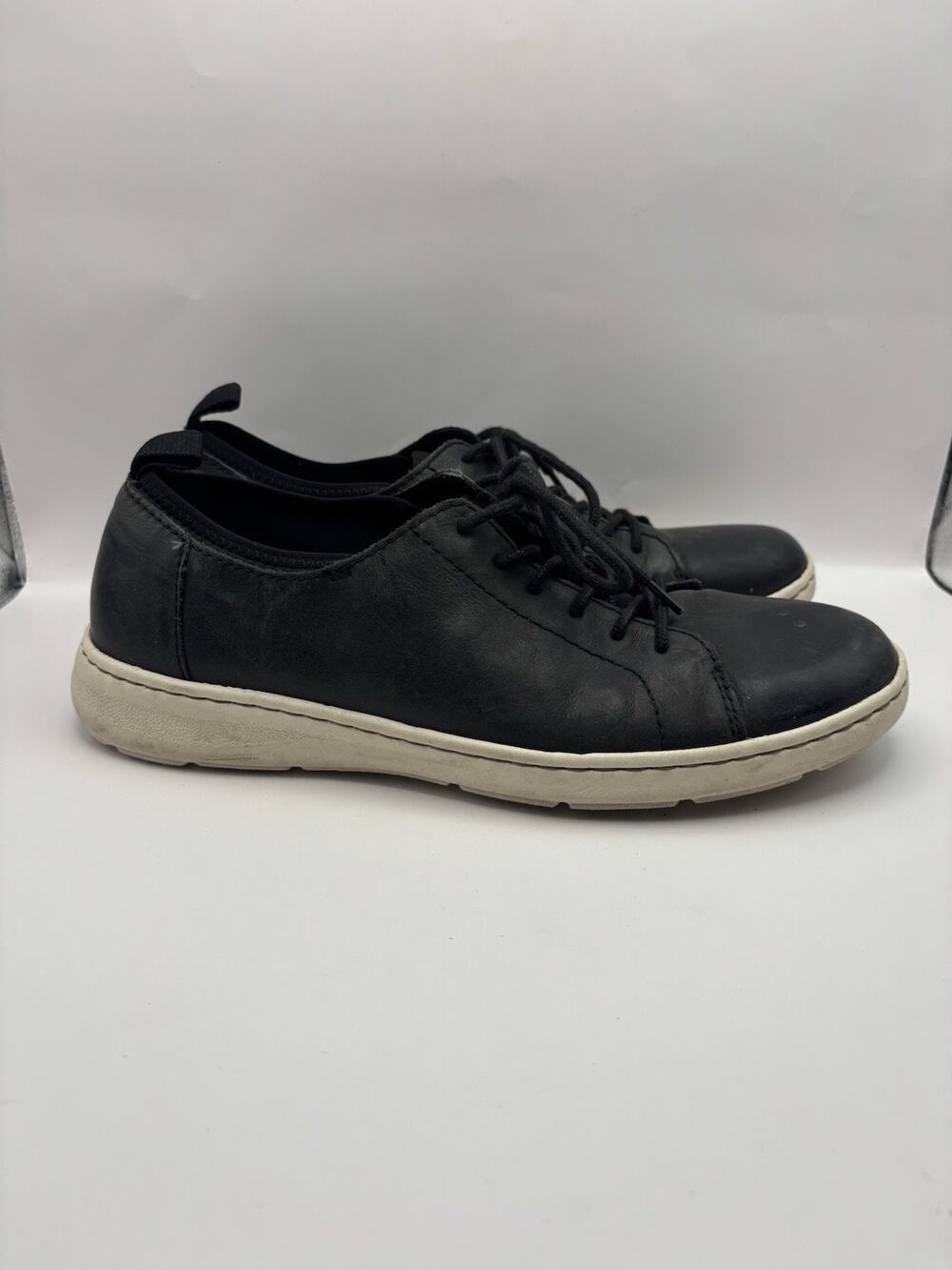 Born Allegheny II Black Leather Sneakers Men Size 10.5